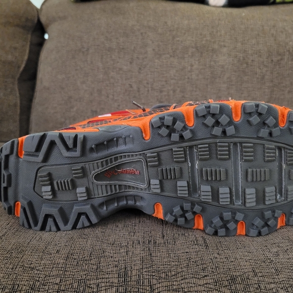 Men's Red and Orange Hiking Boots - Picture 10 of 12